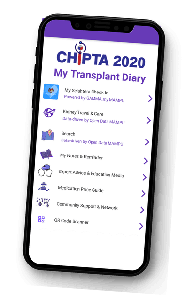 My Transplant Diary (Disclaimer: This product was developed for competition purposes only and is not available for download)